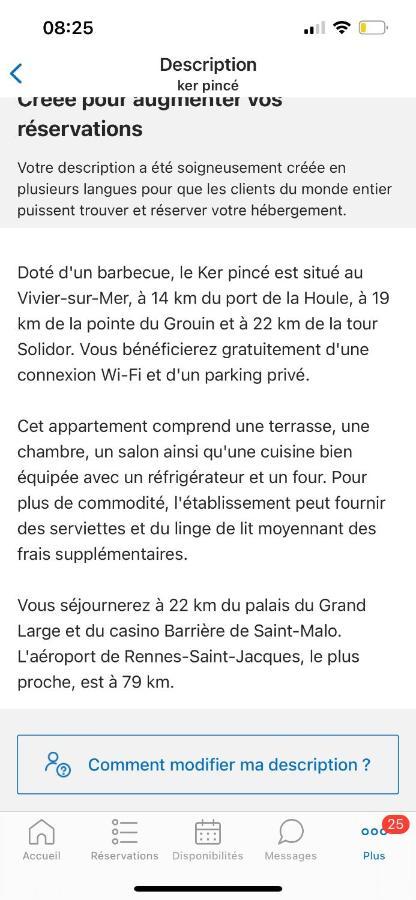 Apartament Ker Pince Le Vivier-sur-Mer Zewnętrze zdjęcie